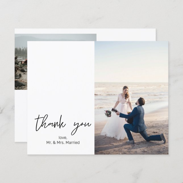 Lámina Presupuesto 2 Foto Caligrafía moderna Gracias (Anverso / Reverso)