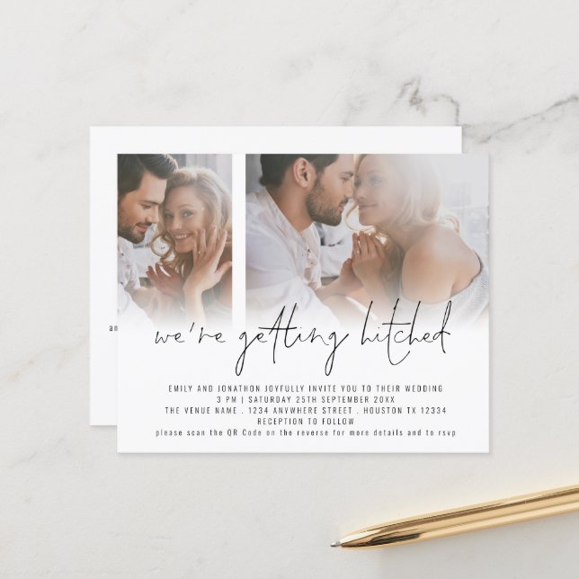 Lámina Presupuesto 2 Foto Código QR Obteniendo Boda (Anverso/Reverso In Situ)