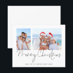 Lámina Presupuesto 2 Foto Script Feliz Navidad Florida<br><div class="desc">Familia de Presupuesto 2 Foto Script Feliz Navidad desde Florida. Una alternativa de valor por dinero BUDGET en un tamaño menor de 4, 5 x 5, 6" de peso semibrillante de 110 libras, que es de espesor similar al de una postal (sin embargo, no es adecuado para usar como postal)....</div>