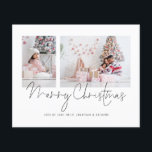 Lámina Presupuesto 2 Fotos 2026 Calendario Feliz Navidad<br><div class="desc">Budget Modern 2 Fotos Family Script 2026 Calendario Feliz Navidad. Un precio económico menor de 4, 5 x 5, 6 "alternativa en 110 libras, similar en grosor a una postal. Hay UNA por hoja. Simplemente reemplace las dos fotos de ejemplo con las propias y personalícelas con su saludo y nombres...</div>