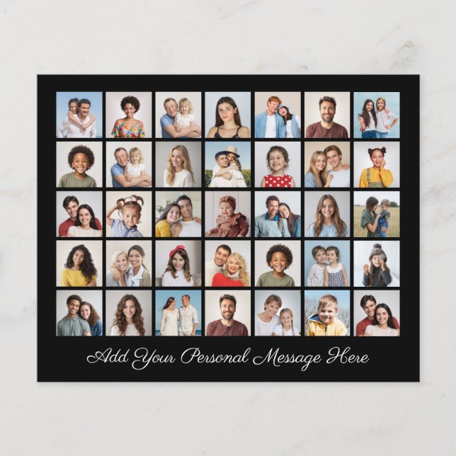 Lámina Presupuesto 35 Collage de fotos Añadir su propia t (Anverso)