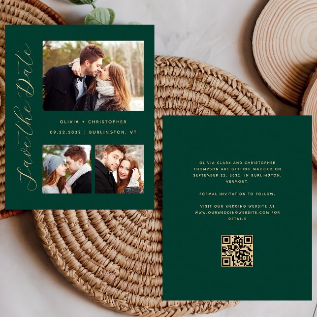 Lámina Presupuesto 3 Fotos Emerald Gold Código QR Guardar (Subido por el creador)