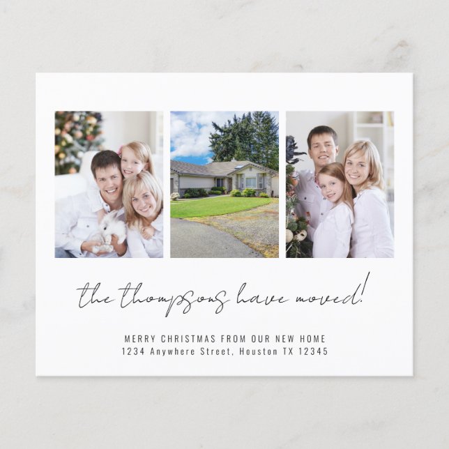 Lámina PRESUPUESTO 3 Fotos Feliz Navidad Nueva Casa (Anverso)