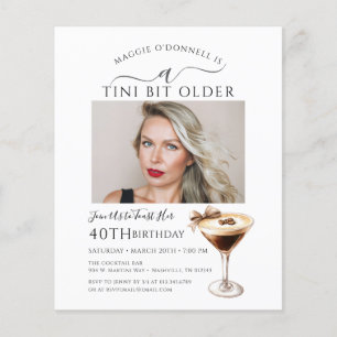 Lámina PRESUPUESTO 40º Fiesta de cumpleaños Foto Martini 