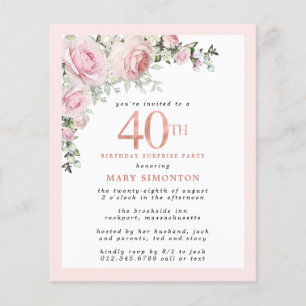 Lámina Presupuesto 40.ª Invitación a la Flora Rosa Fiesta