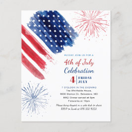 Lámina Presupuesto 4 de Julio Día de la Independencia Azu