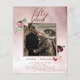 Lámina Presupuesto 50 años Boda Rosa de oro