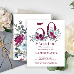 Lámina Presupuesto 50 y fabulosa invitación de cumpleaños