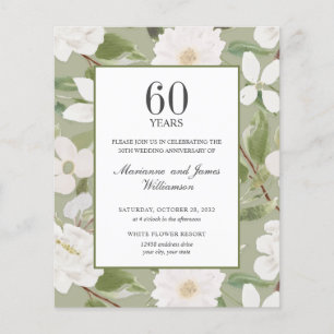 Lámina Presupuesto 60.º Aniversario FLOR Blanca Verde FOT