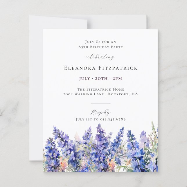 Lámina PRESUPUESTO 85º cumpleaños Julio mes de natalidad  (Anverso)