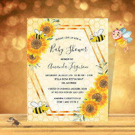 Lámina PRESUPUESTO abejorros girasoles bebé ducha