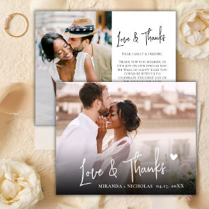 Lámina Presupuesto Agradecimiento de boda con foto LOve y