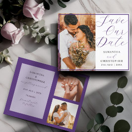 Lámina Presupuesto Ahorre Nuestra Fecha Foto Morada Boda