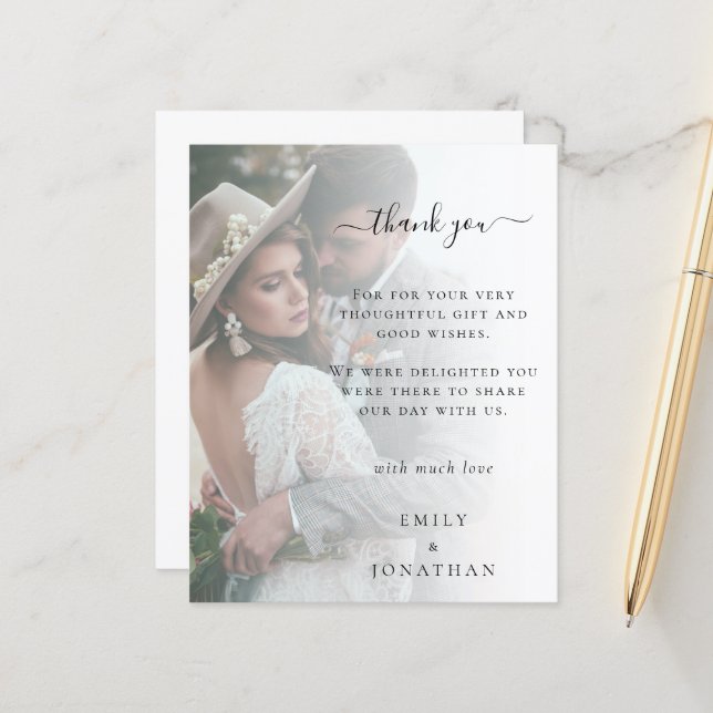 Lámina Presupuesto Añadir tu propio Boda de fotos Gracias (Anverso/Reverso In Situ)