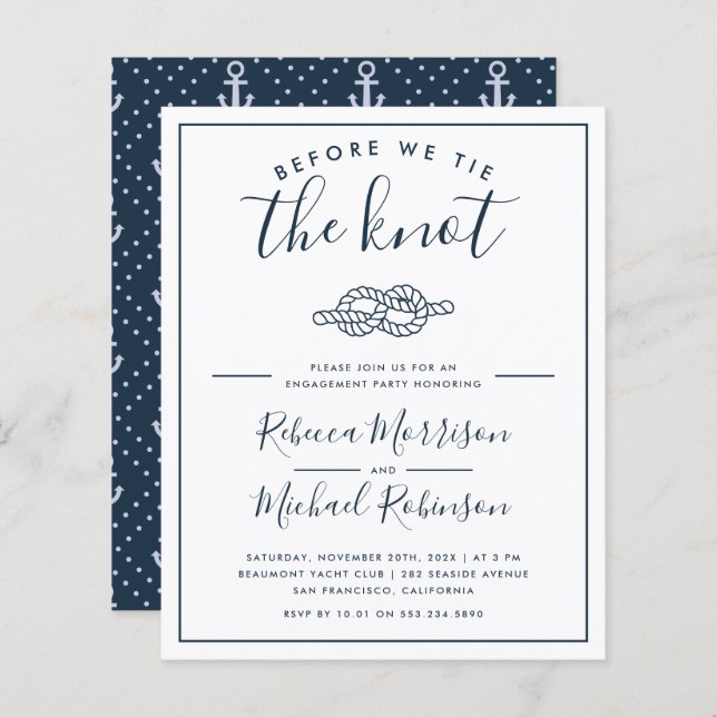 Lámina Presupuesto Antes De Amarrarnos Al Compromiso Náut (Anverso / Reverso)