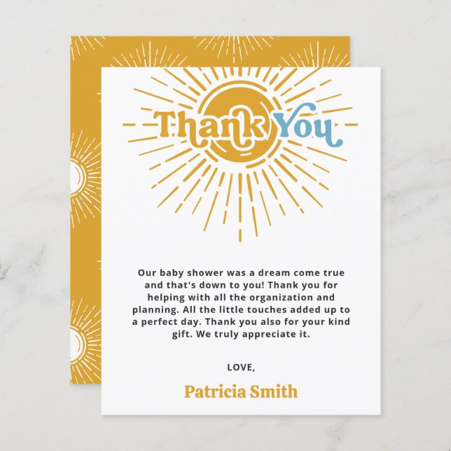 Lámina Presupuesto Aquí viene el hijo de la ducha bebé Gr (Anverso / Reverso)