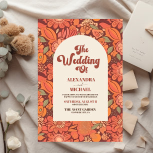 Lámina Presupuesto Arco Groovy Retro Floral Boda 70