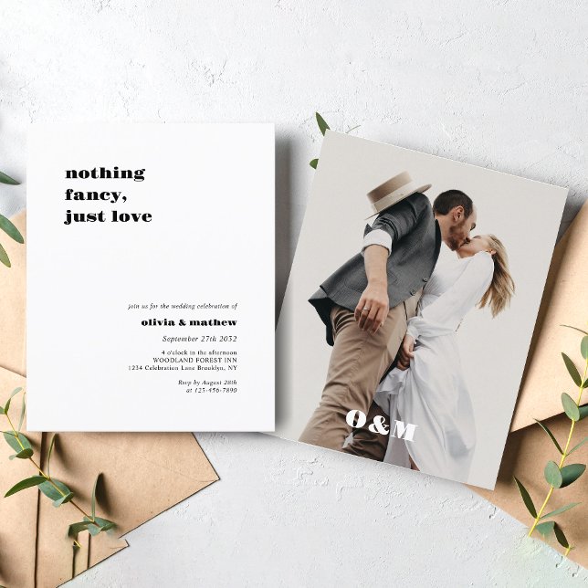 Lámina PRESUPUESTO Audaz Monograma Boda de fotos Casual (Subido por el creador)