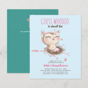 Lámina PRESUPUESTO AÚN Baby Shower Adivina A quién casi s