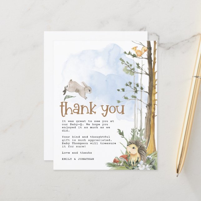 Lámina Presupuesto Baby Q Backyard Baby Shower Gracias (Anverso/Reverso In Situ)