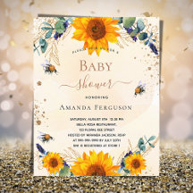 Presupuesto Baby Shower abejas de girasol eucalipt
