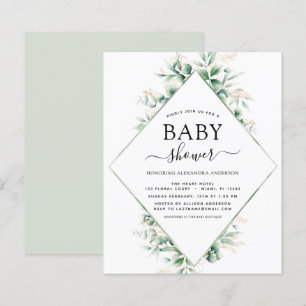 Lámina Presupuesto Baby Shower Eucalyptus Geométrico Botá