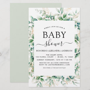 Lámina Presupuesto Baby Shower Eucalyptus Geométrico Botá