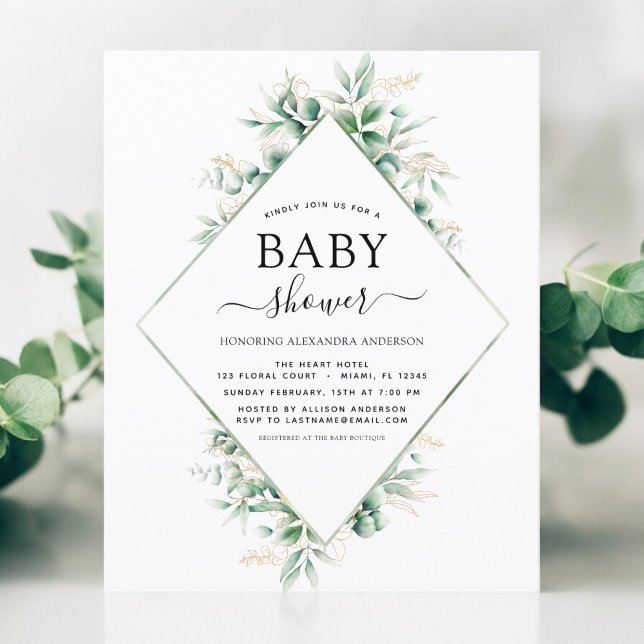 Lámina Presupuesto Baby Shower Eucalyptus Geométrico Botá (Subido por el creador)