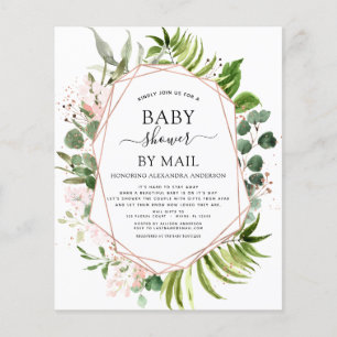 Lámina Presupuesto Baby Shower por correo Greenery Eucaly