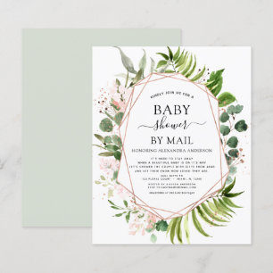 Lámina Presupuesto Baby Shower por correo Greenery Eucaly