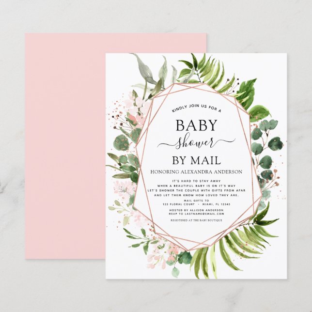 Lámina Presupuesto Baby Shower por invitación a la ecolog (Anverso / Reverso)
