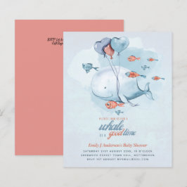 Lámina PRESUPUESTO Baby Shower Sea Life Whale Boys Blue I