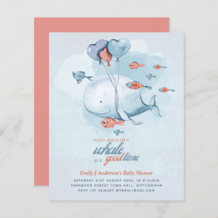 Lámina PRESUPUESTO Baby Shower Sea Life Whale Boys Blue I