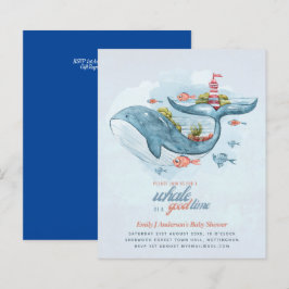 Lámina PRESUPUESTO Baby Shower Sea Life Whale Boys Blue I