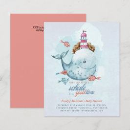 Lámina PRESUPUESTO Baby Shower Sea Life Whale Boys Blue I