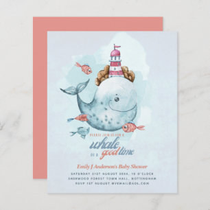 Lámina PRESUPUESTO Baby Shower Sea Life Whale Boys Blue I