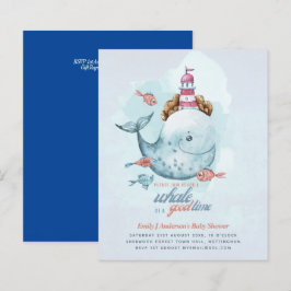 Lámina PRESUPUESTO Baby Shower Sea Life Whale Boys Blue I