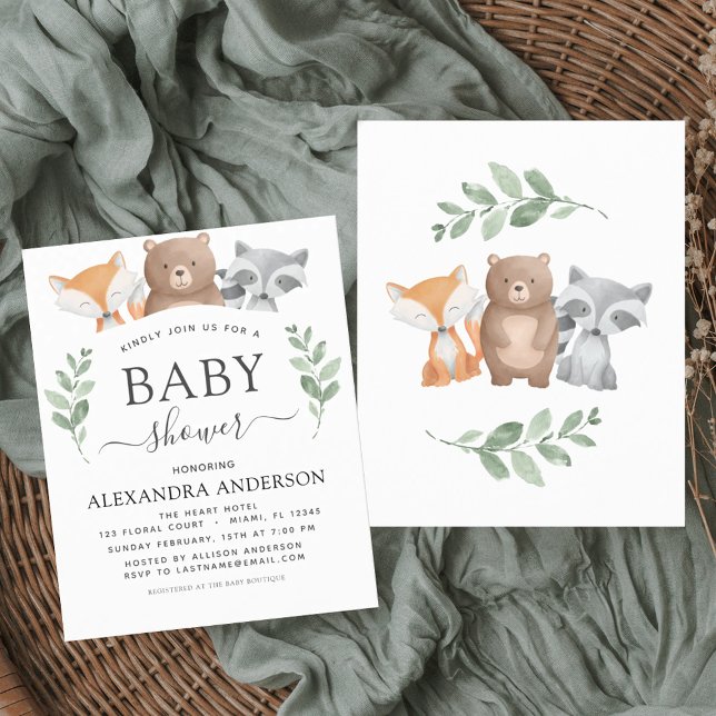 Lámina Presupuesto Baby Shower Woodland Eucalyptus (Subido por el creador)
