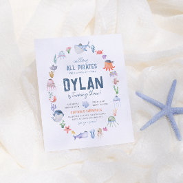 Lámina Presupuesto Bajo El Mar Ocean Boys Pirate Cumpleañ