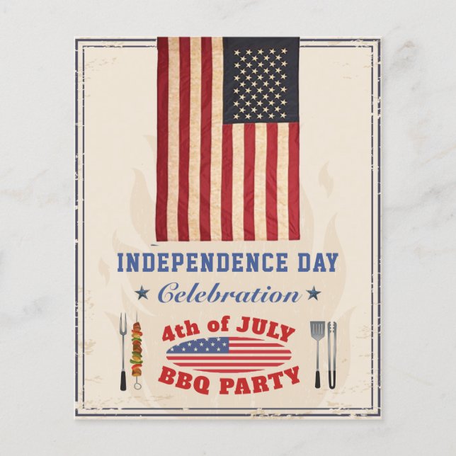 Lámina PRESUPUESTO Bandera Americana 4 de JULIO Invitació (Anverso)