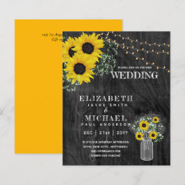 Lámina PRESUPUESTO Bebés de girasol rústicoInvitación a l
