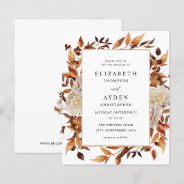 Lámina Presupuesto Beige Otoño Floral 2 Boda
