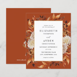 Lámina Presupuesto Beige Otoño Floral 2 Boda - Naranja Rú