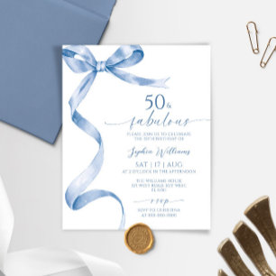 Lámina Presupuesto Blue Bow 50 e invitación fabulosa para