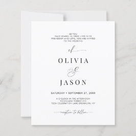 Lámina PRESUPUESTO Boda blanco negro con escritura románt