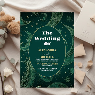 Lámina Presupuesto Boda Celestial Esmeralda Verde Dorado
