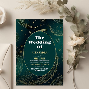 Lámina Presupuesto Boda Celestial Esmeralda Verde Dorado