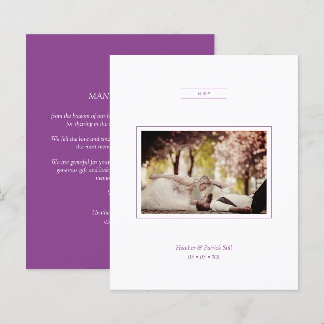 Lámina Presupuesto Boda Collage de fotos Muchas Gracias C (Anverso / Reverso)