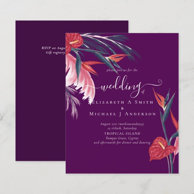 Lámina PRESUPUESTO Boda de Berry de la Marina de Grasa Tr (Anverso / Reverso)