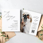 Lámina PRESUPUESTO Boda de código QR para arco de guiones<br><div class="desc">La invitación a la boda presenta un diseño minimalista y elegante con un fondo blanco limpio y una combinación de escritura moderna y fuentes serif. La parte delantera incluye una solicitud para unirse a la celebración, con "El Boda de" en un prominente estilo cursivo, seguido por los nombres de la...</div>
